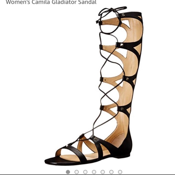 Ivanka Trump Shoes - Ivanka Trump | black leather gladiator sandal